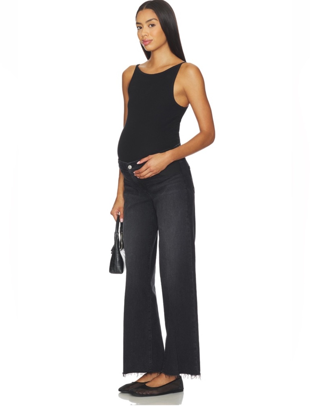 Paige Anessa maternity wide leg jeans